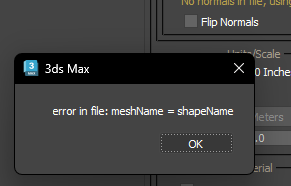Erreur 3DS Max meshName = shapeName